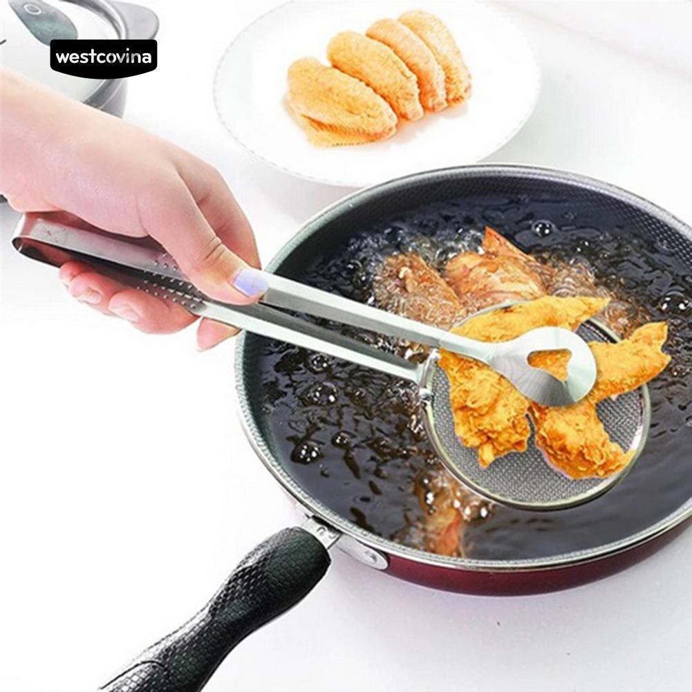 Kẹp thức ăn kiêm muỗng tiện lợi bằng thép không gỉ