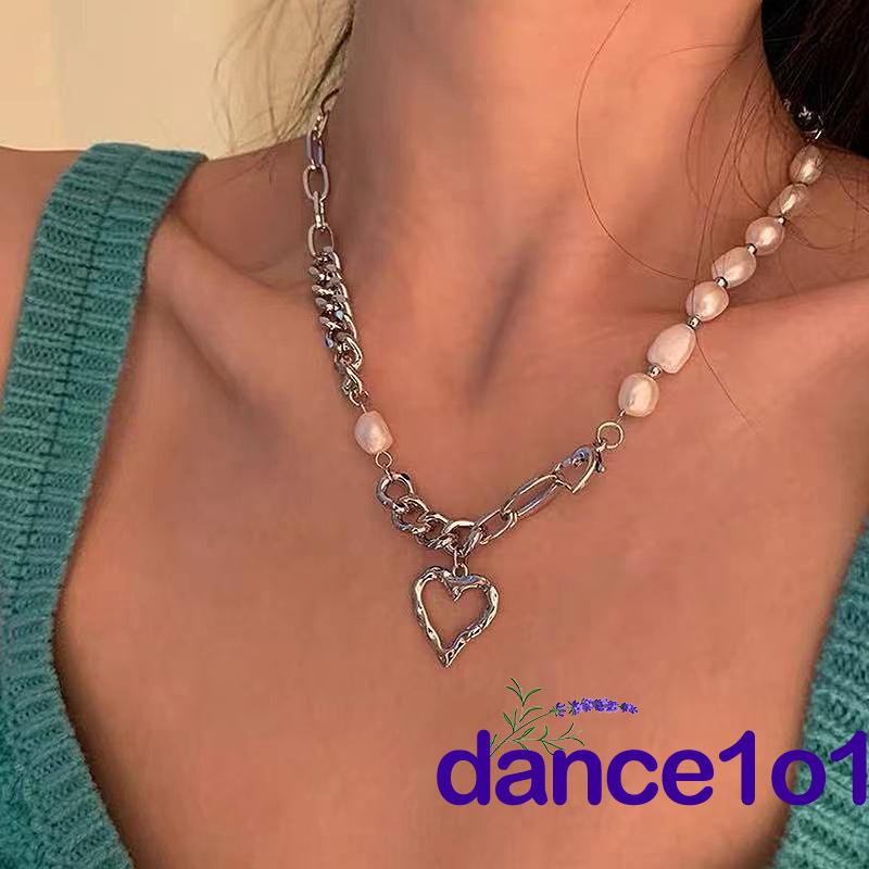 Vòng cổ hợp kim mặt hình trái tim thời trang cho nữ