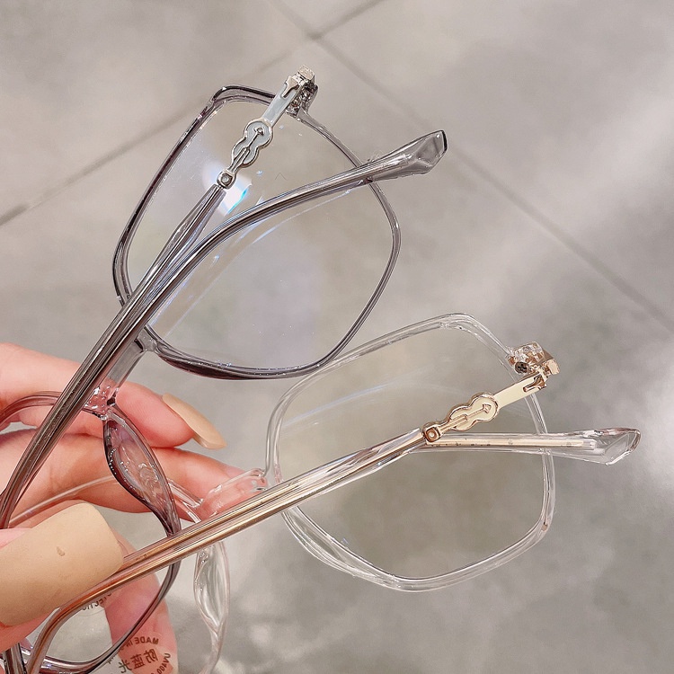 Mắt kính VIENDO gọng vuông tròng đổi màu chống ánh sáng xanh chống tia UV phong cách Hàn Quốc thời trang cho nam nữ