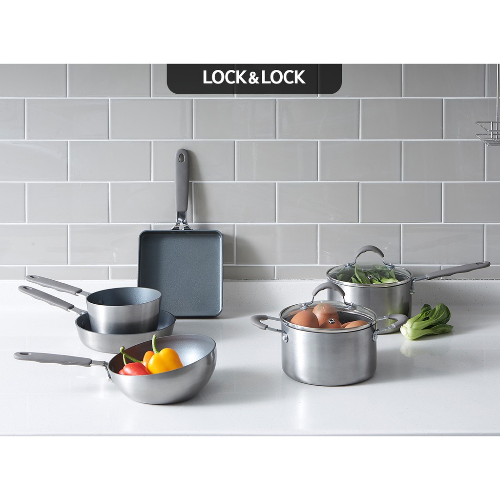 Bộ Nồi Chảo Lock&amp;Lock HandyCook - Hàng Chính Hãng (KHÔNG SỬ DỤNG BẾP TỪ)