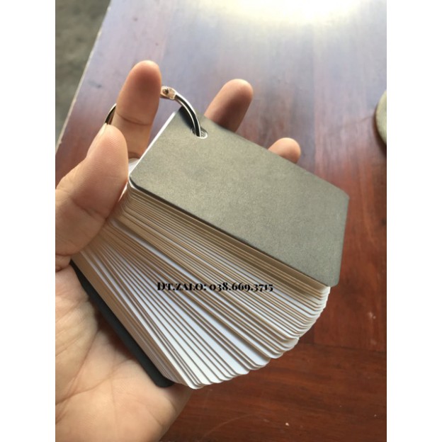 [G08] Flashcard thẻ học từ vựng tiếng anh nhật hàn trung cao cấp | Bộ thẻ dày vừa(100 FLASHCARD TRẮNG  ĐỤC BO GÓC) S024