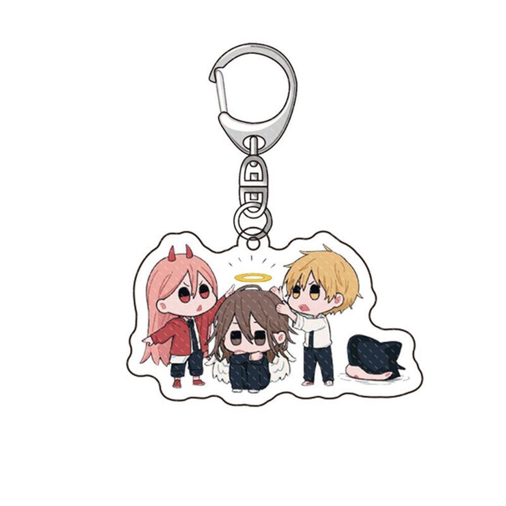 Móc Khóa Hai Mặt Bằng Acrylic Hình Manga Chainsaw Man