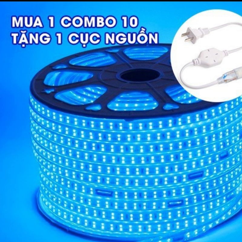 Đèn led dây đôi AC 2835  cuộn 100m có các loại ánh sáng trắng . vàng . dương . lá . đủ màu