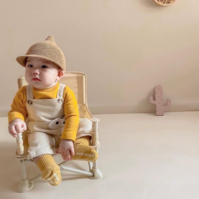Mũ Cói Chất Liệu Cao Cấp Cho Bé Hình Củ Tỏi Siêu Dễ Thương (6-18m)