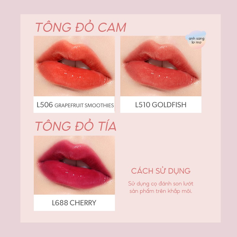 Son Kem Bóng Pink Bear Glass Shine Gloss Liquid Hydrating Long-lasting 2.5g | BigBuy360 - bigbuy360.vn