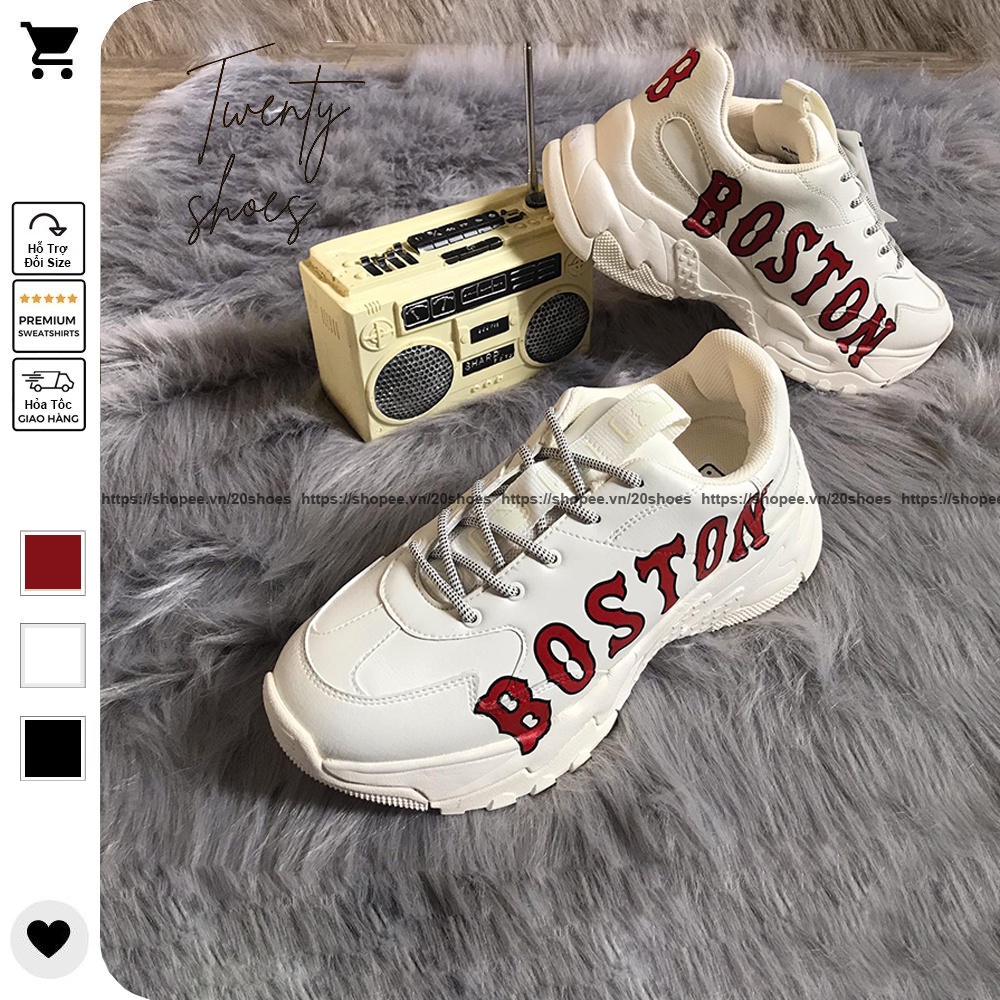 Giày MLB Thể Thao Nam Nữ, Giày Sneaker Boston In 3D Đế Tăng Chiều Cao Hàng Đẹp Full Box Tặng Kèm Phụ Kiện