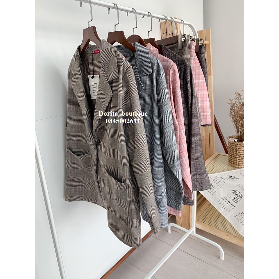 [Ảnh thật/Video] Set vest/ áo Blazer kèm chân váy kẻ - Set blazer nữ, Giá Sỉ | BigBuy360 - bigbuy360.vn