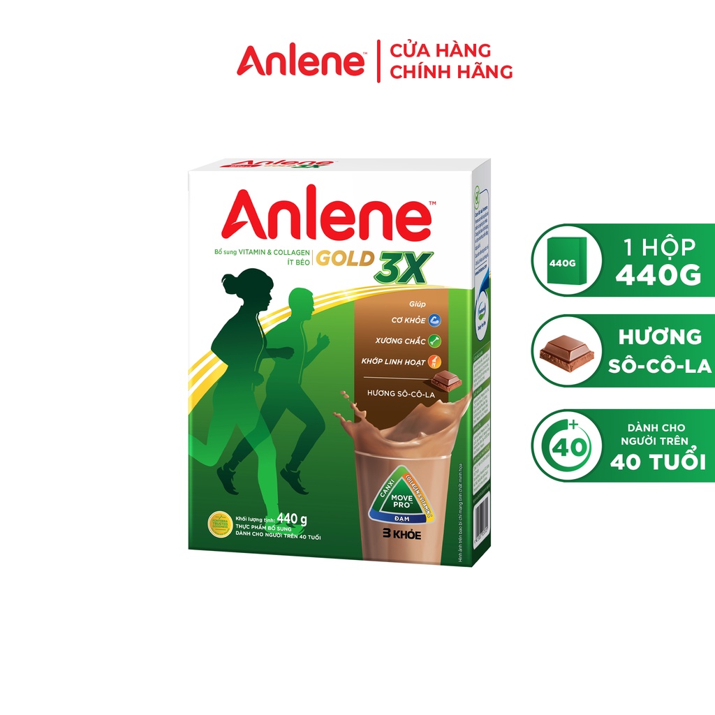 Sữa bột Anlene Gold Movepro Hộp 440g chocolate