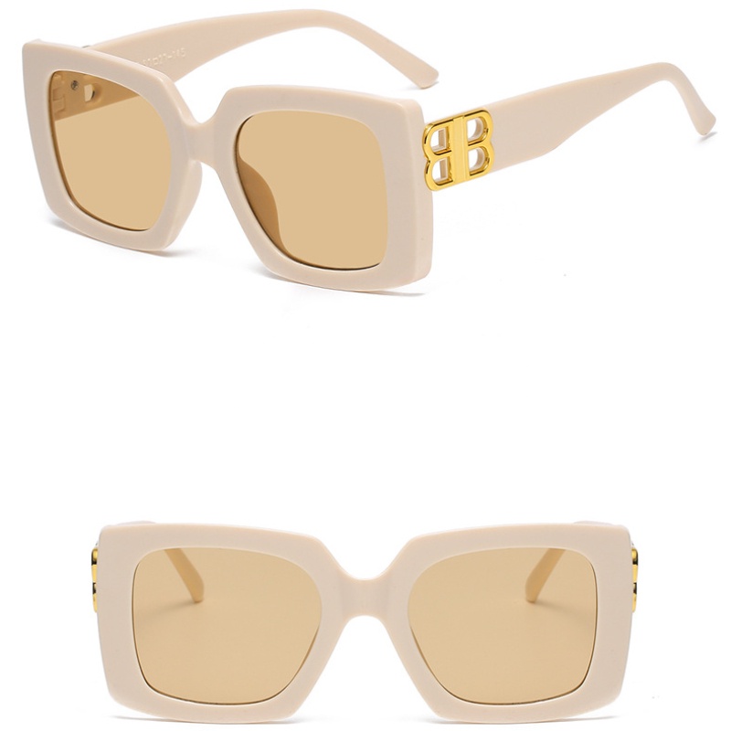 Kính Mát Gọng Vuông Lớn Chống Tia UV Phong Cách Retro Mới