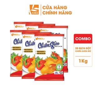 Combo 20 bịch Bột chiên giòn Đỏ Taky (1Kg/gói)  - Giúp món ăn căng phồng, giòn tan, không bám dầu - Sản Phẩm Chính Hãng.