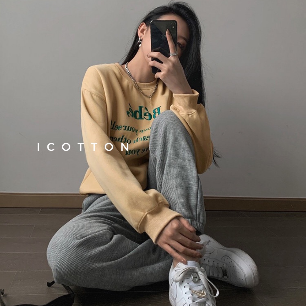 Quần  jogger nữ 💛 icotton 💛 quần thể thao nữ bo gấu chất tổ ong dày dặn không bai xù | BigBuy360 - bigbuy360.vn