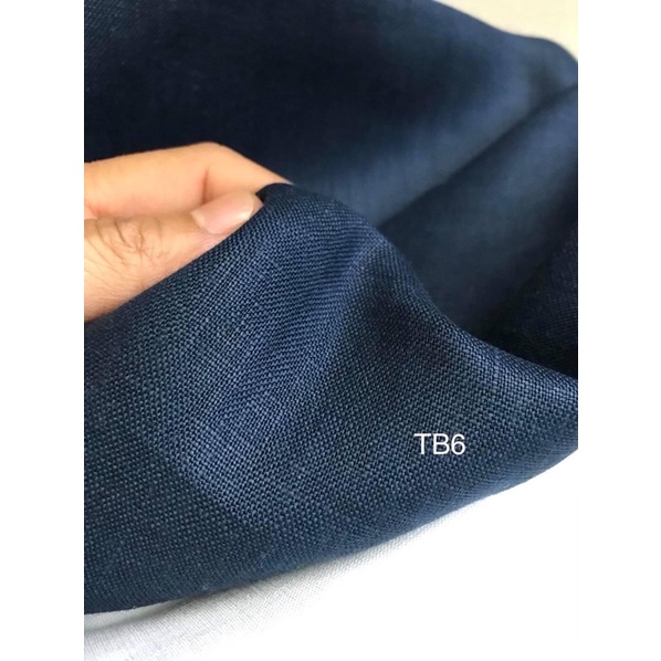 Vải Linen Tưng bố Premium xanh đen