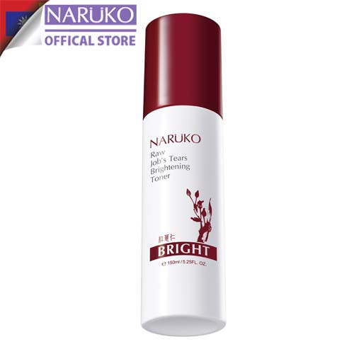 Toner Nước Hoa Hồng Làm Sáng Da,Se Khít Lỗ Chân Lông Naruko Raw Job’s Tears Brightening 150ml Ý Dĩ Nhân Đỏ (Bản Đài)