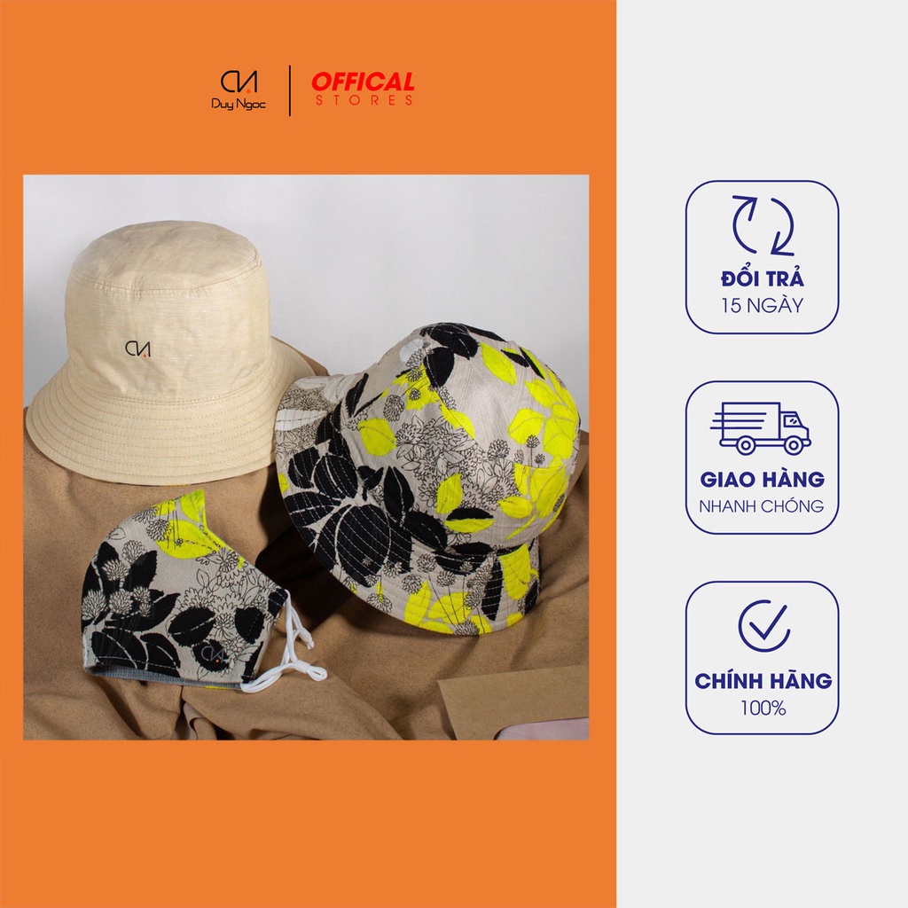 Nón Bucket Trẻ EM Hoa Lá Vàng Duy Ngọc Cao Cấp - BST &quot;CẢM HỨNG MÙA XUÂN&quot;- UNISEX(9783)