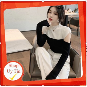 ÁO LEN CÁCH ĐIỆU PHỐI MÀU ĐỘC - LẠ - CÁ TÍNH ULZZANG - FREESHIP