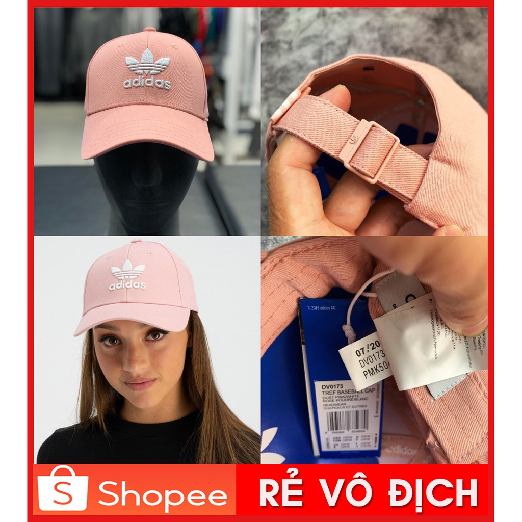 💖FREESHIP💖 Mũ / Nón thời trang Adidas Trefoil Baseball Cap   - Hồng Cá Tính | DV0173 - [  Full Tag Code ] / ẢNH THẬT