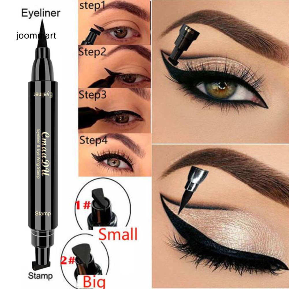 Bút kẻ mắt dạng lỏng CmaaDu thiết kế hai đầu nhanh khô chống thấm nước | BigBuy360 - bigbuy360.vn