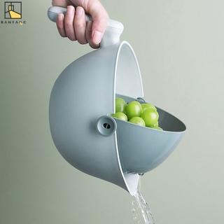 BANFANG Rổ đựng rau củ quả ráo nước đa năng có thiết kế hai lớp sáng tạo