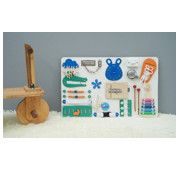 Đồ chơi kích thích phát triển kỹ năng Busy board chữ nhật, đồng hồ thỏ size lớn (39*59cm)