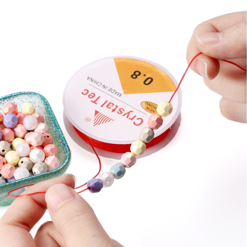 Cuộn dây ST.KUNKKA đường kính 2.5m đường kính 0.8mm co giãn nhiều màu sắc dùng làm trang sức thủ công