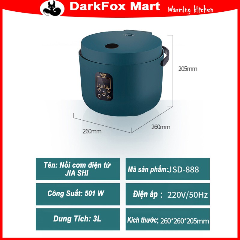 Nồi Cơm Điện Tử Mini Đa Năng Giá Rẻ JIASHI 3/5L 6 Chức Năng Cho 1-3 Người Hàng Nội Địa Cao Cấp | BigBuy360 - bigbuy360.vn