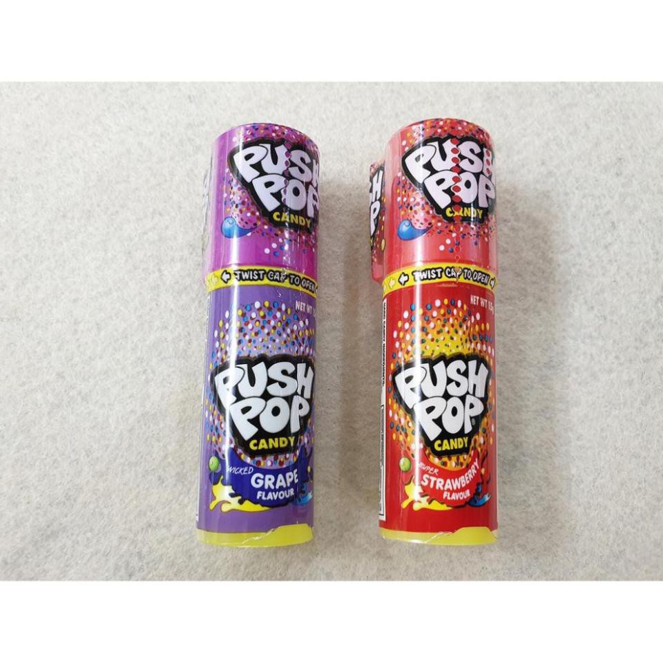 [Siêu hot] Combo 2 cái Kẹo Son Push Pop Candy hương vị Mâm Xôi, vị Cola loại 15g ( Mẫu mới - Nội địa USA-  Mỹ)