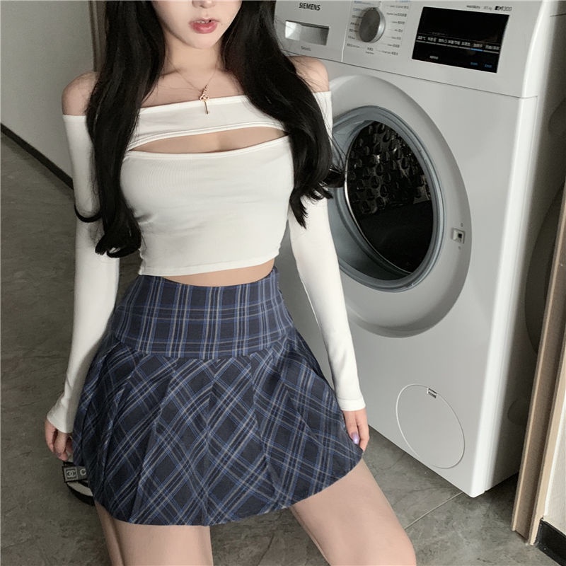 Áo croptop trễ vai dài tay dáng ôm gợi cảm cho nữ COZOK