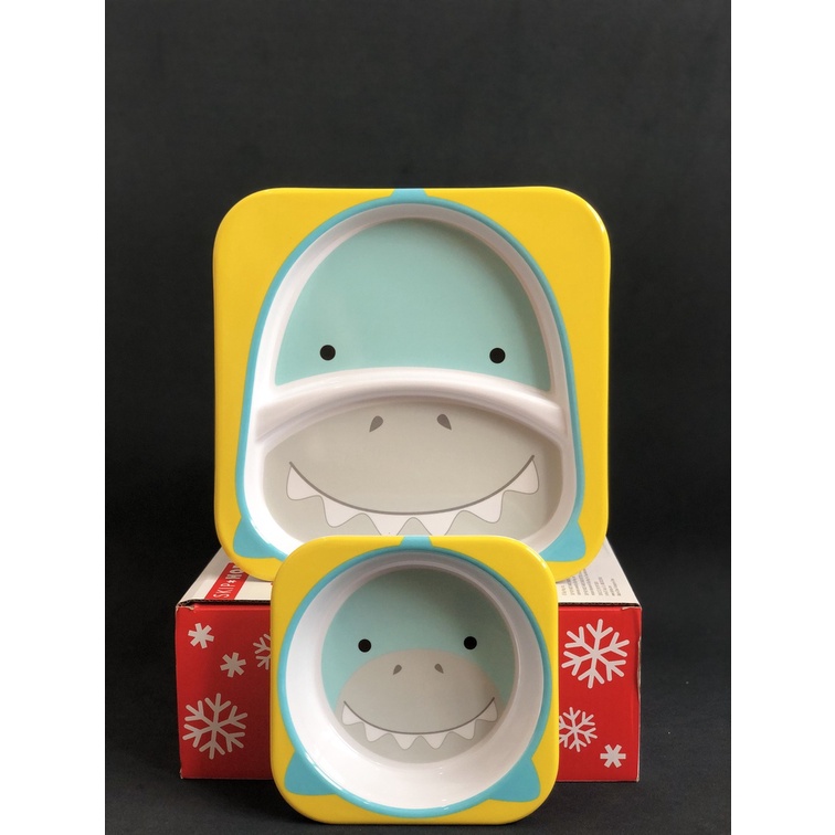 Bộ chén đĩa Skip Hop Zoo Melamine Plate & Bowl Set - Chính hãng nhập Mỹ Skiphop