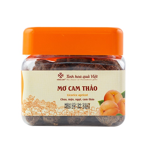 Ô mai  Mơ Cam Thảo Hồng Lam - Vị chua ngọt Cam Thảo - Hộp