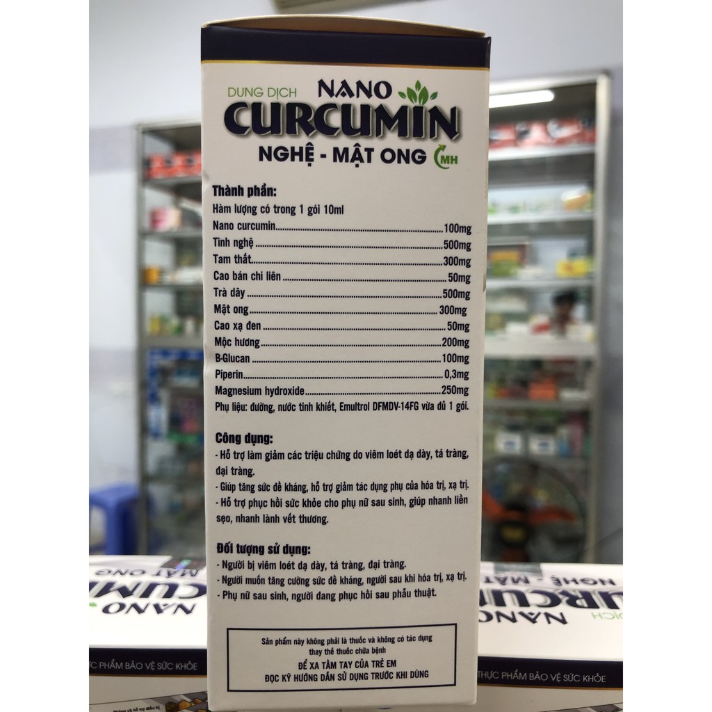 Nano CurCuMin Nghệ - Mật ong [ dung dịch hộp 20 gói ]