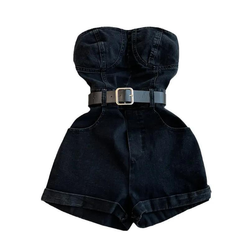 Jumpsuit Denim Ống Rộng Phong Cách Hong Kong Thời Trang Mùa Hè Cho Nữ eVJ7 | BigBuy360 - bigbuy360.vn