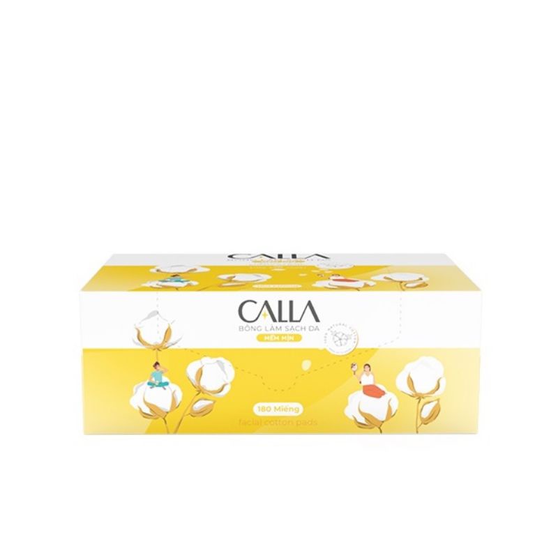 Bông tẩy trang CALLA mịn 180 miếng