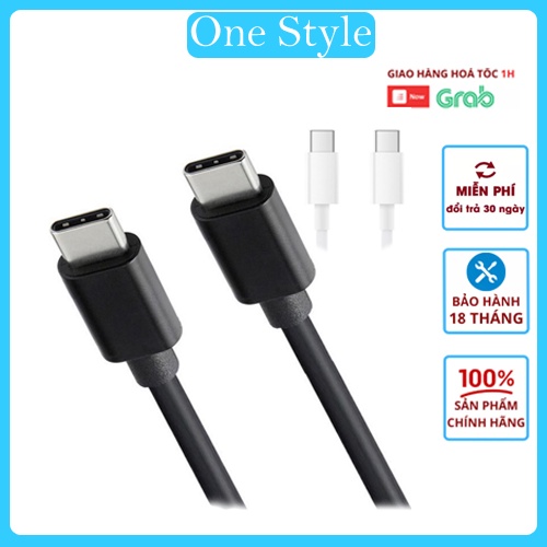 Dây sạc samsung phù hợp với tất cả các dòng điện thoại chân C to C, USB - Type C, USB - Micro - Onestyle Shop