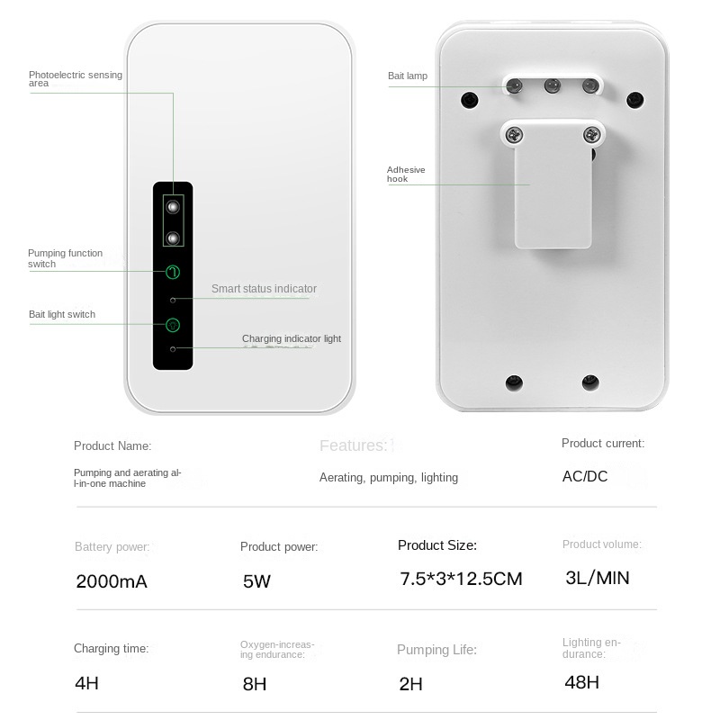 Máy Bơm Oxy Cho Cần Câu Cá Sử Dụng Pin lithium