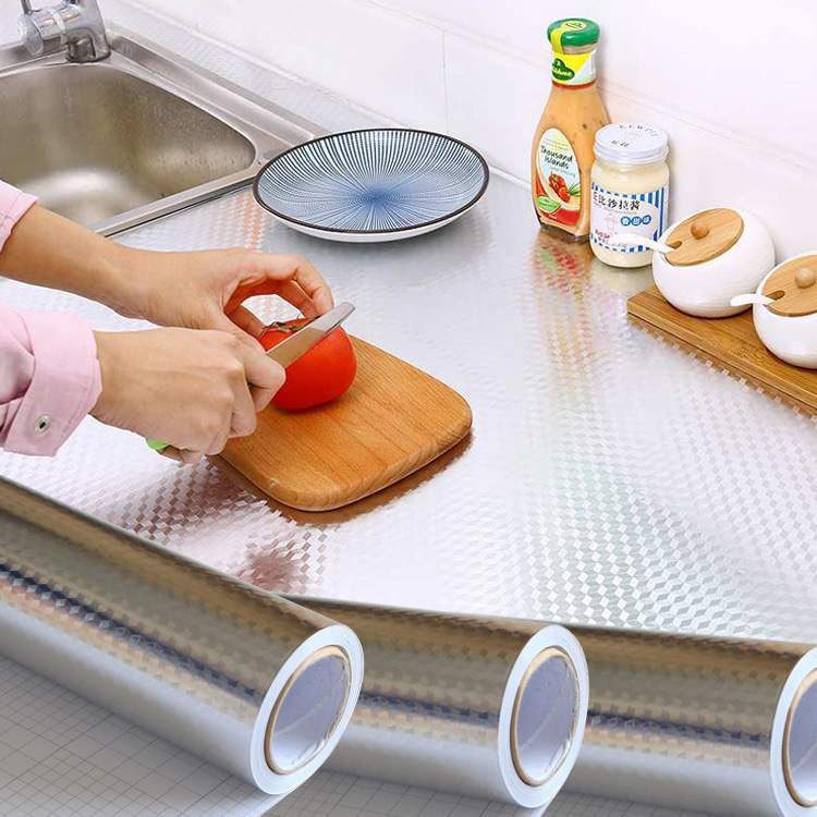 [💖2 MÉT- 3 MÉT💖]giấy dán bếp tráng nhôm chống thấm (2 mét khổ 40cm, 3 mét khổ 60cm) 2456