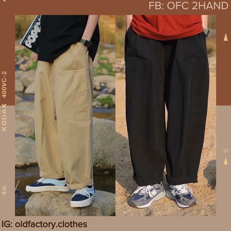 NEW - QUẦN KAKI DÁNG THỤNG RỘNG EO CHUN FORM ĐẸP
