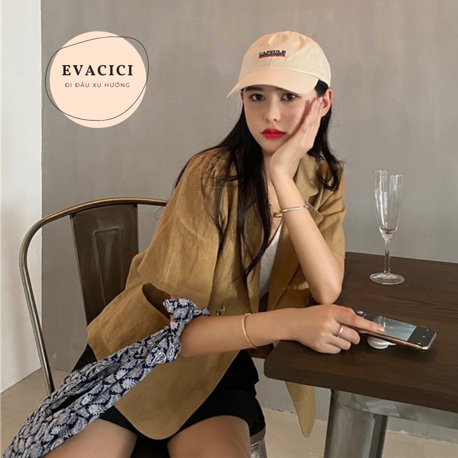 {Evacici} Áo Blazer lửng ngắn tay mặc hè nhiều màu siêu xinh