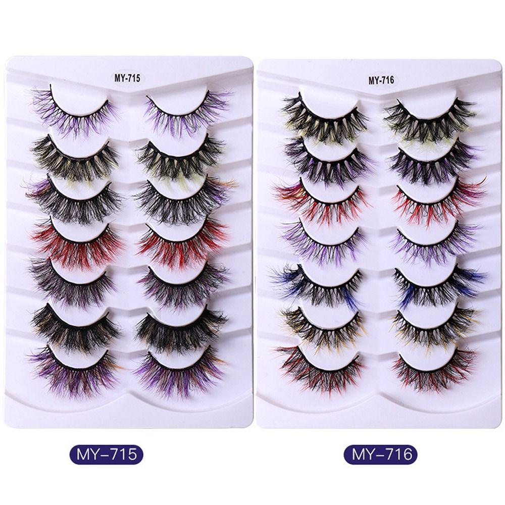 OCEANMAP Lông Mi Giả Mềm Mại Dày Dặn Nhiều Màu Lựa Chọn