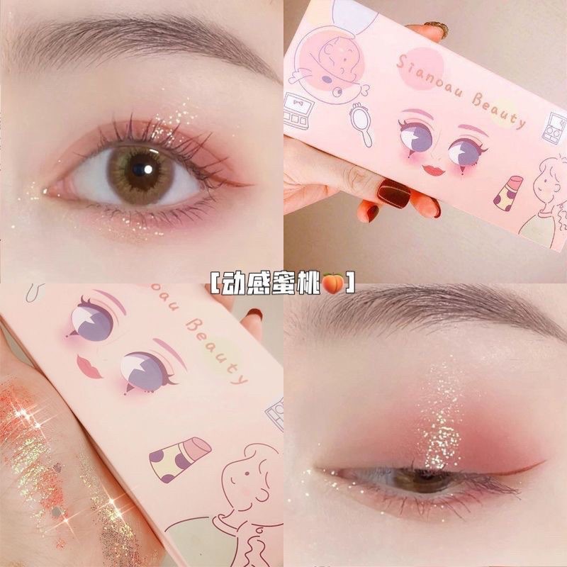 Bảng phấn mắt 10 ô hồng cam đào  Beauty xinh xắn