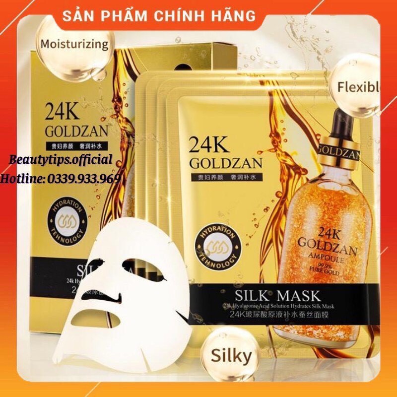 Hộp Mặt Nạ Lụa Vàng 24k Goldzan &amp; Luxury Chính Hãng