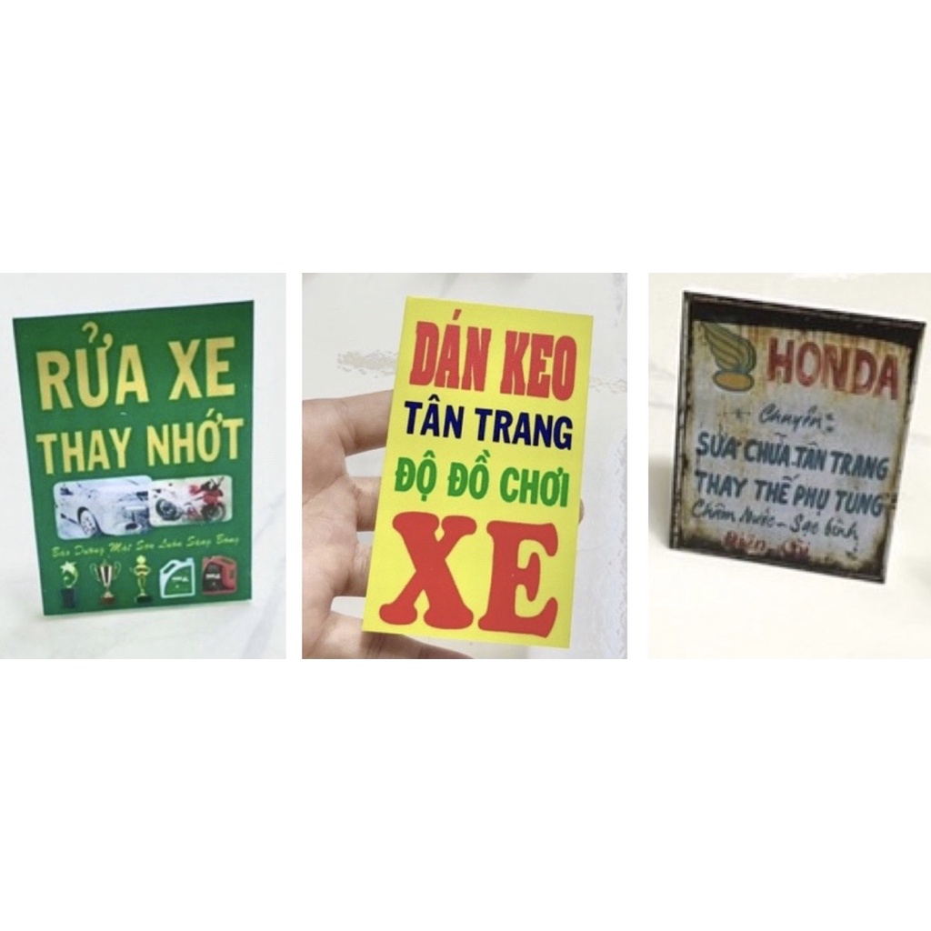 Mô hình bảng hiệu xe các loại