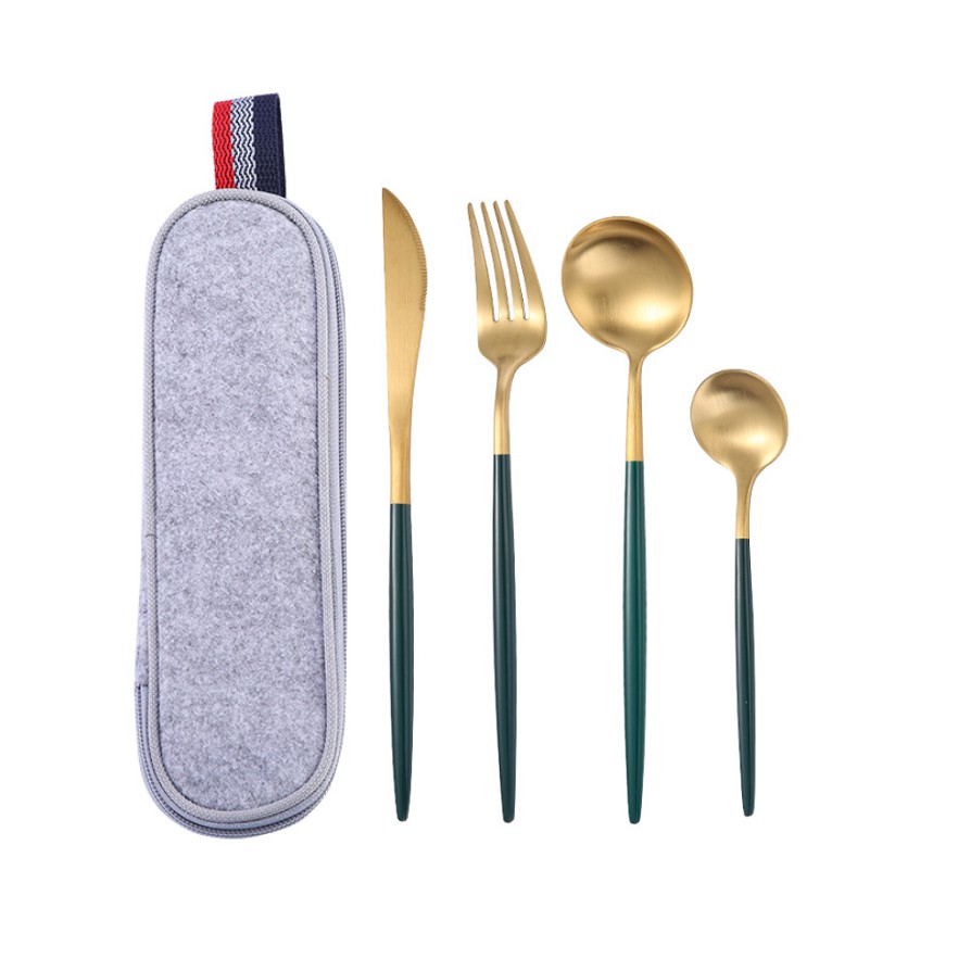 Bộ dao thìa dĩa ăn bit tết bằng thép không gỉ Yeahcook