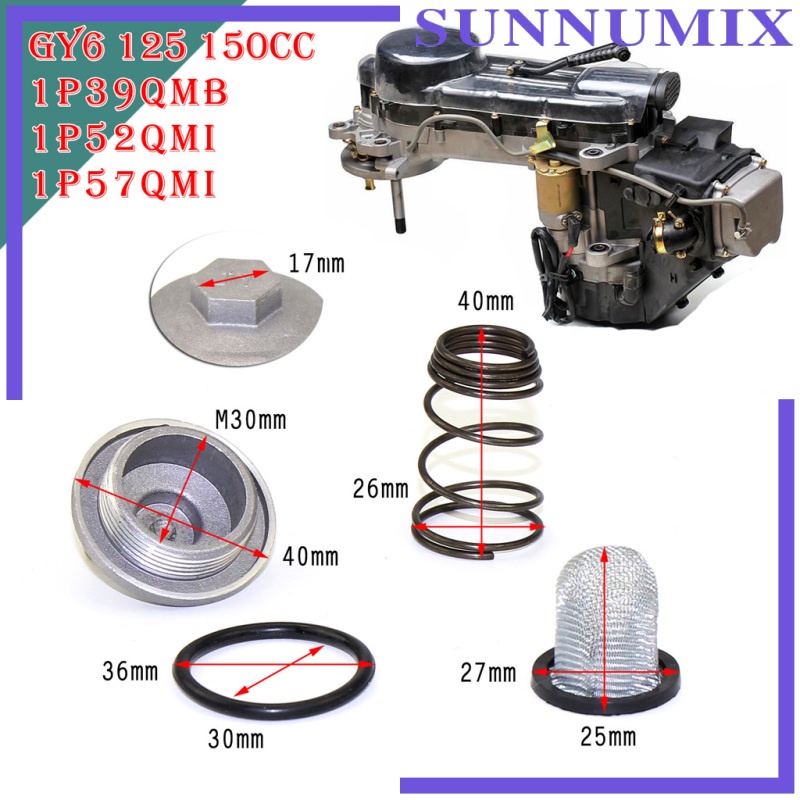 Bộ Ốc Vít Lọc Dầu Động Cơ GY6 50 80 125 150cc Chuyên Dụng