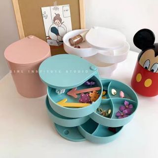 [order] Hộp xoay đựng đồ trang sức (xanh mint, hồng pastel, trắng)
