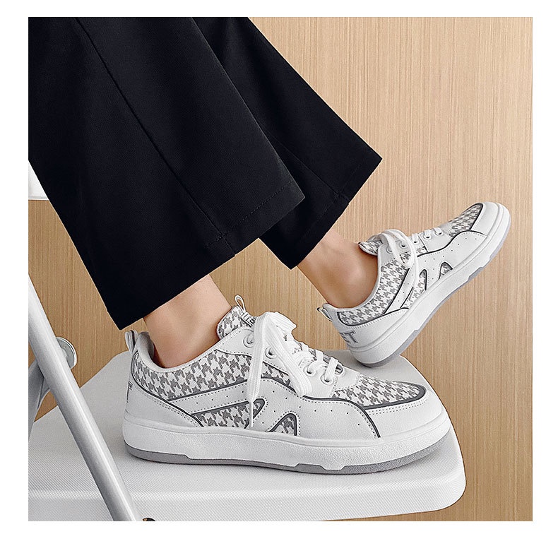 Giày Thể Thao Kẻ Caro Dành Cho Nam Hàng Quảng Châu -  Phối Sọc Kẻ Có Phản Quang Chất Da phối vải canvas