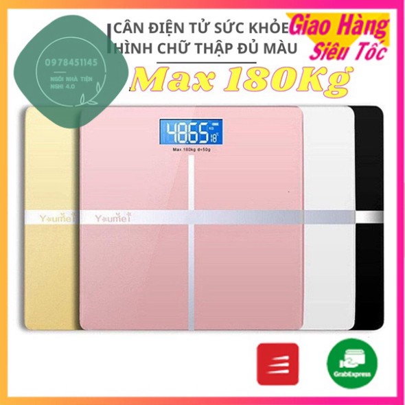 🔥Giá lẻ như giá sỉ🔥 Cân Điện Tử Gia Đình Chữ Thập Màn Hình LED Chính Xác