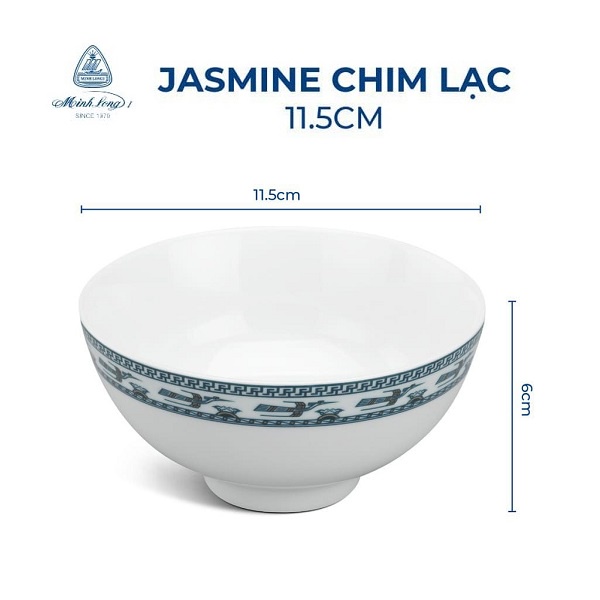 Tô chén dĩa sứ Minh Long Jasmine chim lạc - chén tô dĩa sứ Minh Long mẫu Chim Lạc