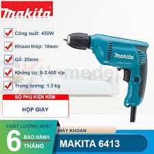 Máy khoan sắt 10mm Makita 6413 - Hàng chính j