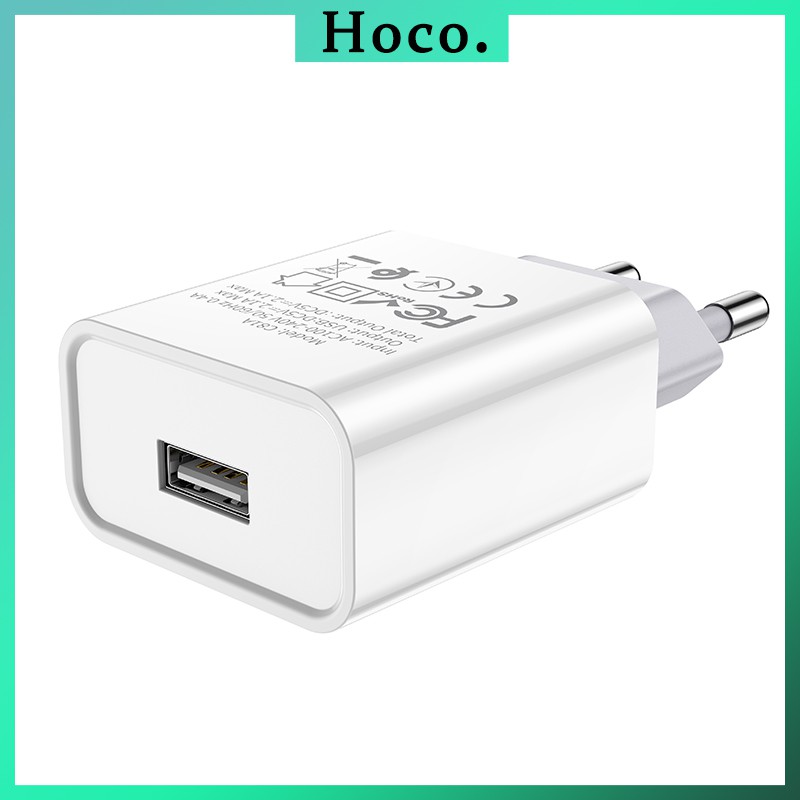 Cốc Sạc Nhanh Hoco C81A USB 2.4A Phích Cắm EU Cho Điện Thoại iPhone Samsung