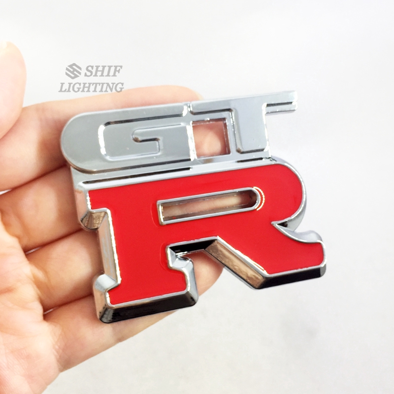 Logo hình chữ GTR bằng kim loại trang trí cho xe hơi NISSAN GTR